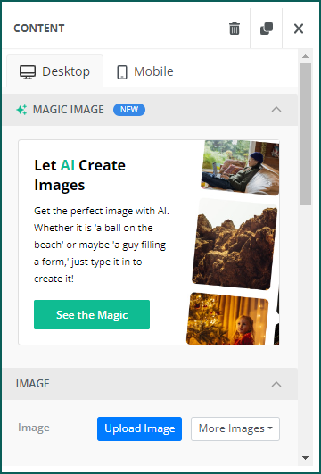 Magic image options -screenshot