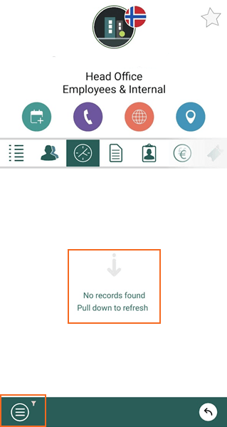 Filter icon on Task button when viewing other than all items -app-screen